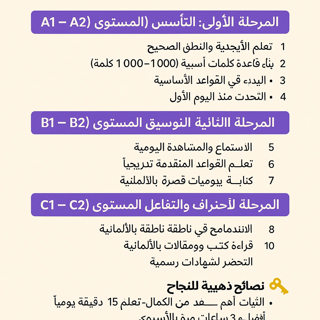 استراتيجية فعالة ومجربة لتعلّم اللغة الألمانية من الصفر